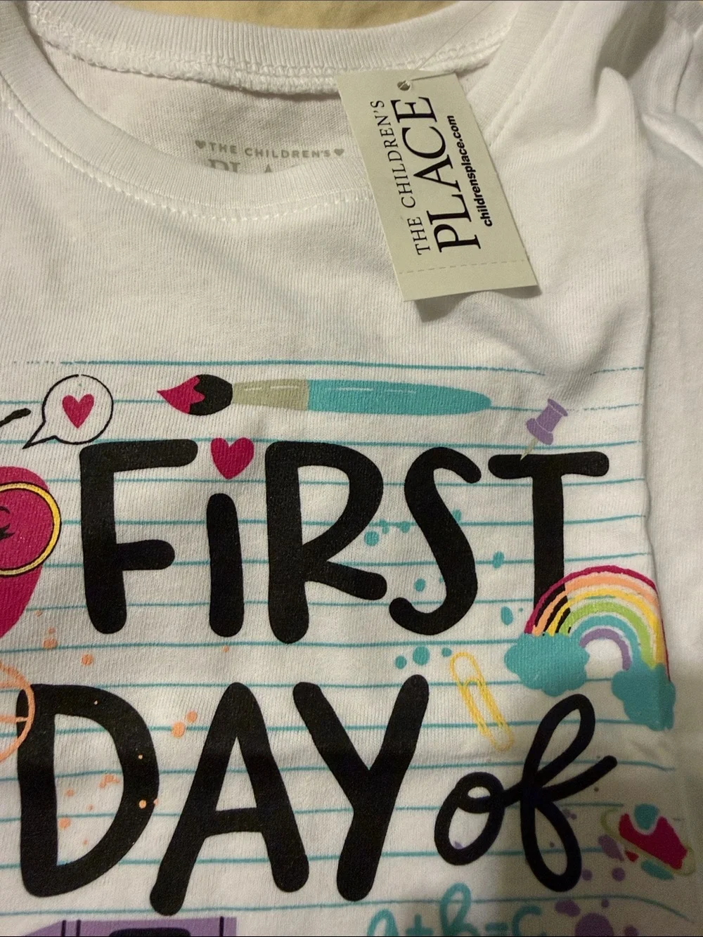 The Children's Place White 'First Day of Pre-K' Colorful Graphic Tee